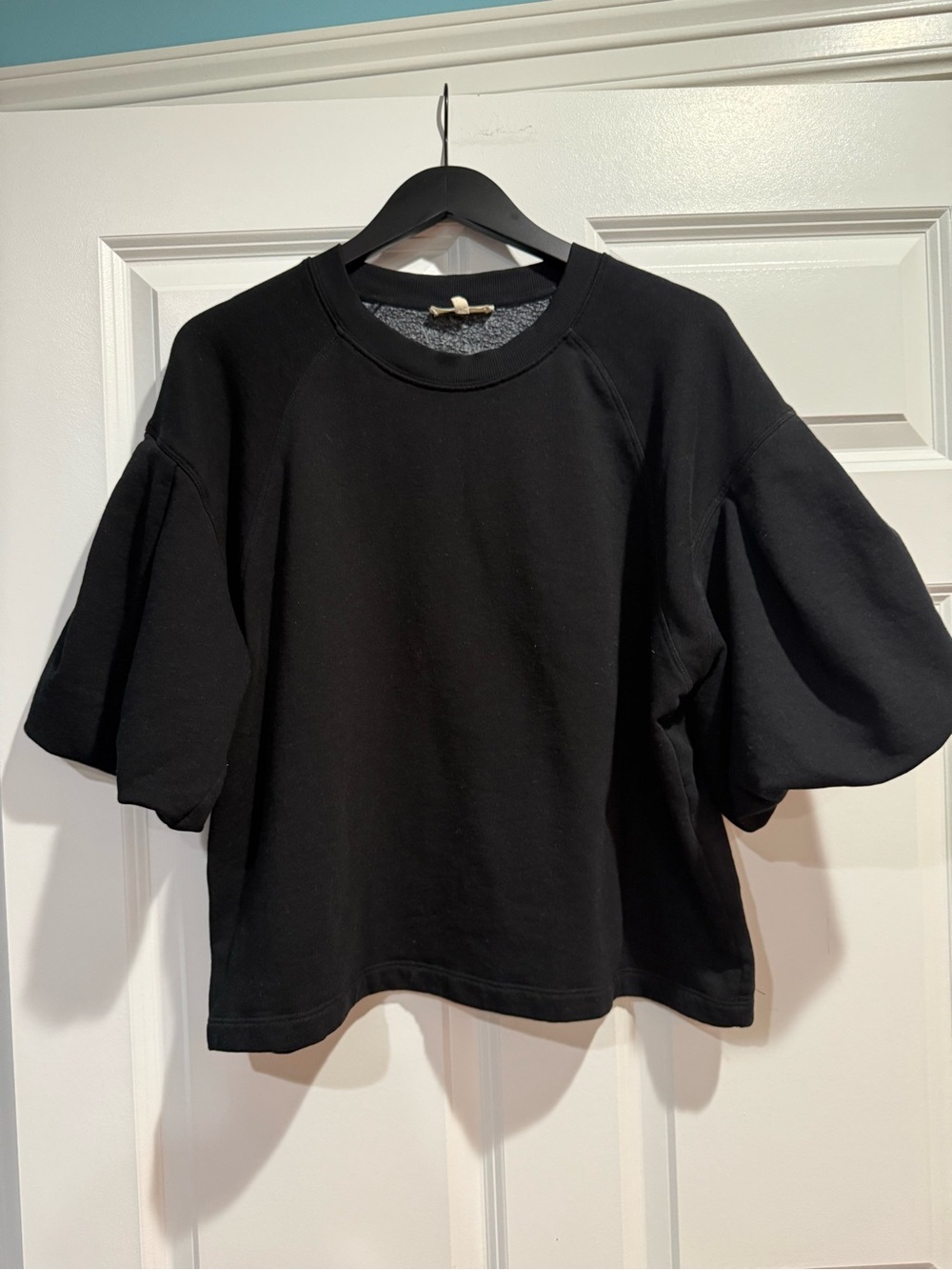 Madewell Black Puff Sleeve Sweatshirt Tee Size Large - Picture 8 of 11
